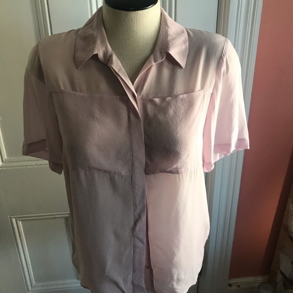 Rebecca Taylor Pale Pink Short Sleeve Top